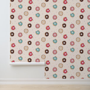 Papier Peint Motif de beignets sucrés