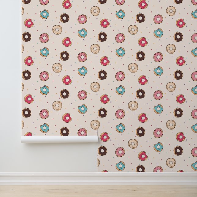 Papier Peint Motif de beignets sucrés (Application)