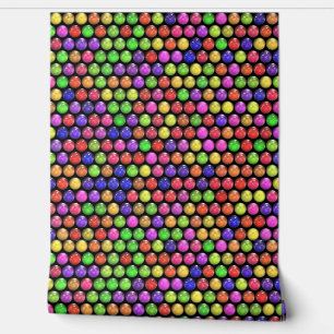 Papier Peint Motif de billes de marbre rond coloré