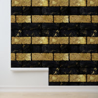 Motif de briques d'or et de noir