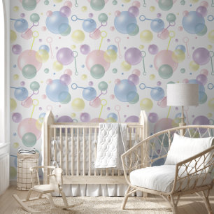 Papier Peint Motif de bulle colorée mignonne Baby Nursery