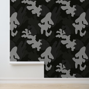 Papier Peint Motif de camouflage noir