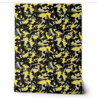 Motif de camouflage noir et jaune