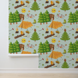 Papier Peint Motif de camping