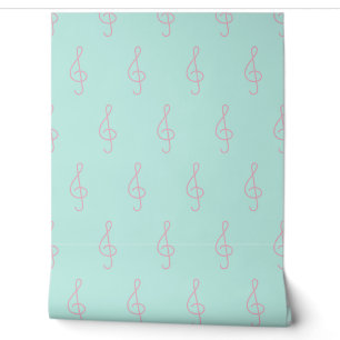 Papier Peint motif de clé de sol