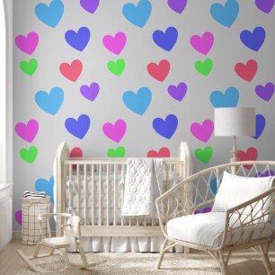 Papier Peint Motif de coeur coloré et amusant
