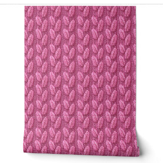 Papier Peint Motif de crochet de plume en tricot rose