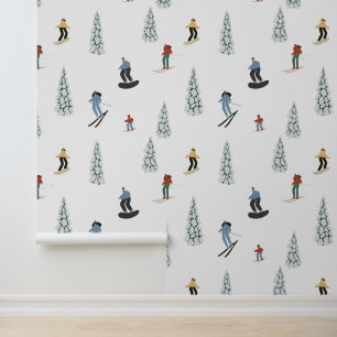 Papier Peint Motif de descente d'hiver