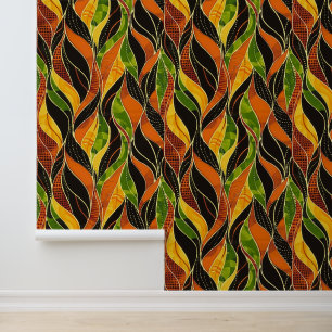 Papier Peint Motif de feuille botanique coloré en gras