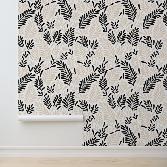 Papier Peint Motif de feuille de palme de Boho Tropical (Application)