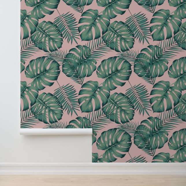 Papier Peint Motif de feuille tropicale (Application)