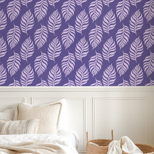 Papier Peint Motif de feuille tropicale violet