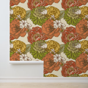 Papier Peint Motif de fleurs du jardin