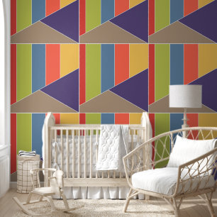 Papier Peint Motif de formes géométriques colorées 20