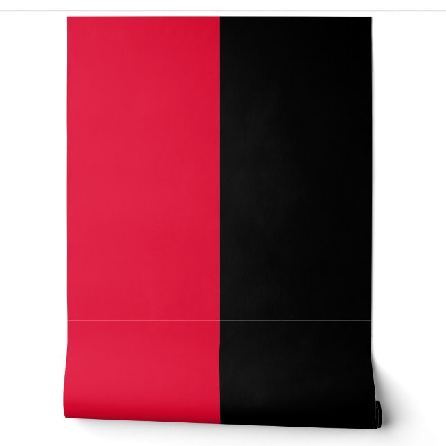 Papier Peint Motif de grandes bandes verticales en noir rouge (Déroulement)