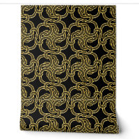 Motif de noeud celtique élégant moderne Noir et Or