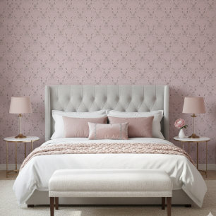 Papier Peint Motif de Parties scintillant rose pâle simple et é