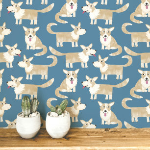 Papier Peint Motif de Pembroke Welsh Corgi