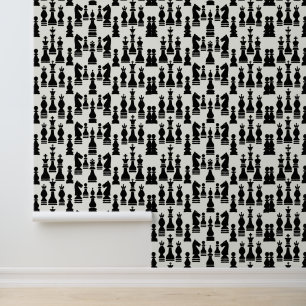 Papier Peint Motif de pièce d'échecs - Style stratégique