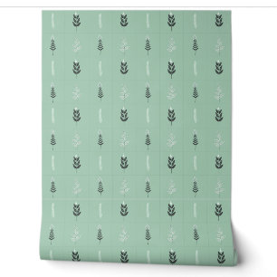 Papier Peint motif de plantes de jardin