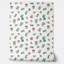 Motif de plantes succulentes et cactus à l'aquarel