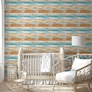 Papier Peint Motif de répétition en bois patiné