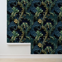 Motif de style victorien riche avec bleu et vert