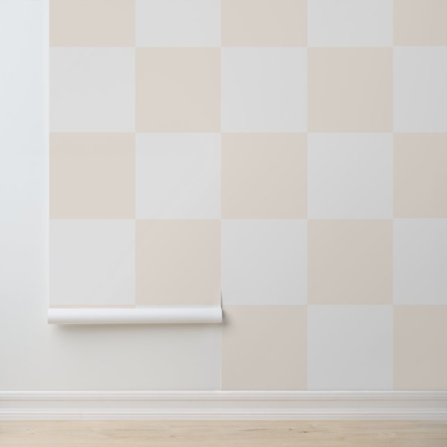Papier Peint Motif de tableau blanc et crème simple et moderne (Application)