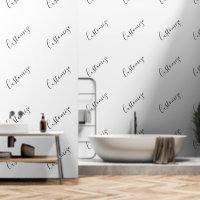 Motif de texte de script moderne modifiable | Noir