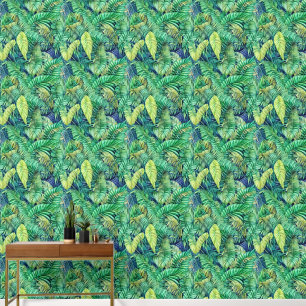 Papier Peint Motif de verdure de l'île tropicale jungle