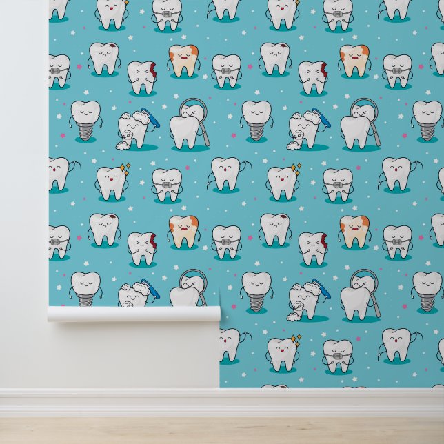 Papier Peint Motif dentaire gentil (Application)