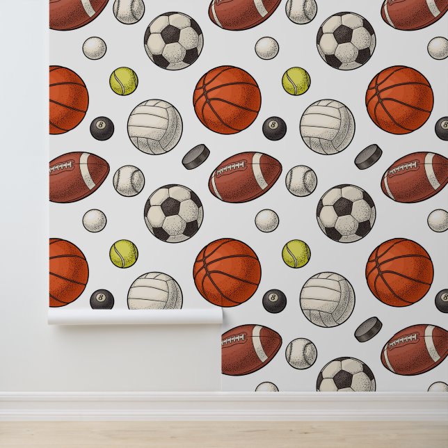 Papier Peint Motif d'équipements sportifs (Application)