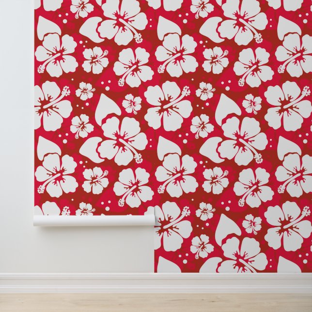 Papier Peint Motif des fleurs d'Hibiscus (Application)