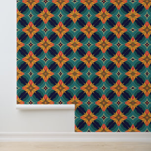 Papier Peint Motif d'étoile géométrique rétro moderne