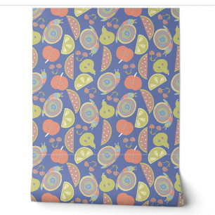 Papier Peint motif d'humeur multicolore