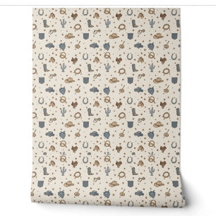 Papier Peint Motif d'icônes western vintage