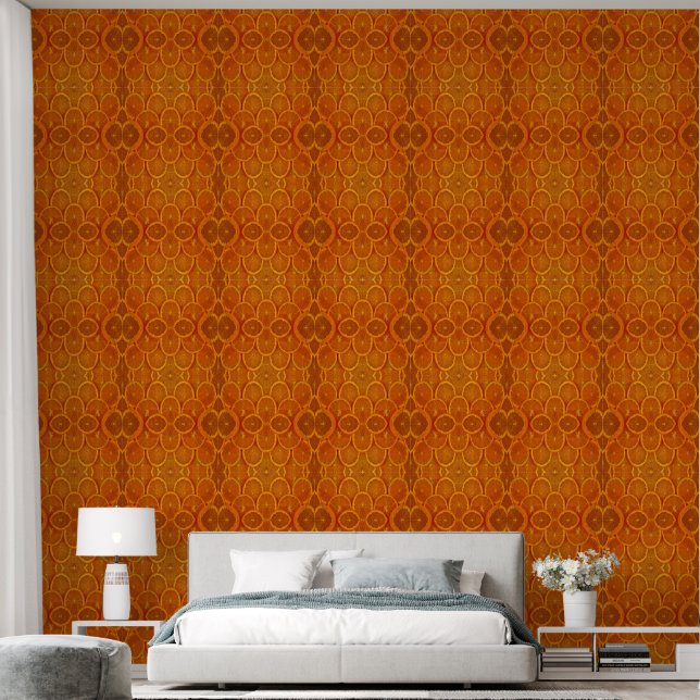 Papier Peint Motif d'oranges tranchées (Chambre à coucher)