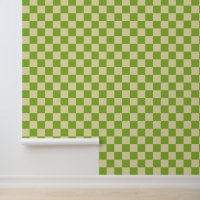 Motif en damier esthétique rétro Vert Blanc
