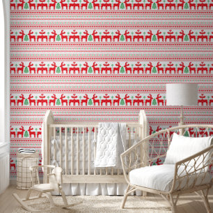 Papier Peint Motif esthétique de Noël pastel - Vibrations des f