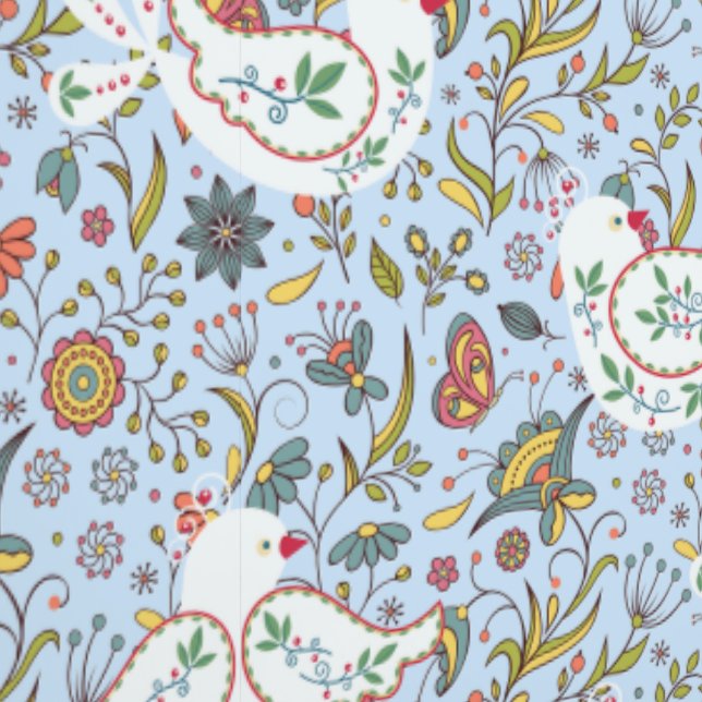 Papier Peint Motif ethnique avec oiseaux (Couture)
