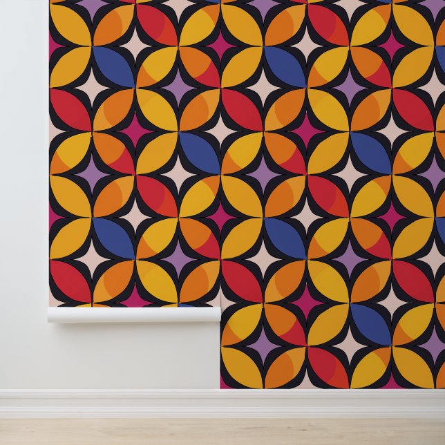 Papier Peint Motif étoile rétro Maximaliste (Application)