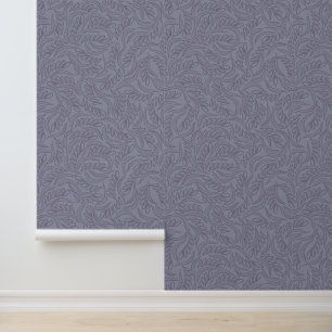 Papier Peint Motif feuille moderne violet