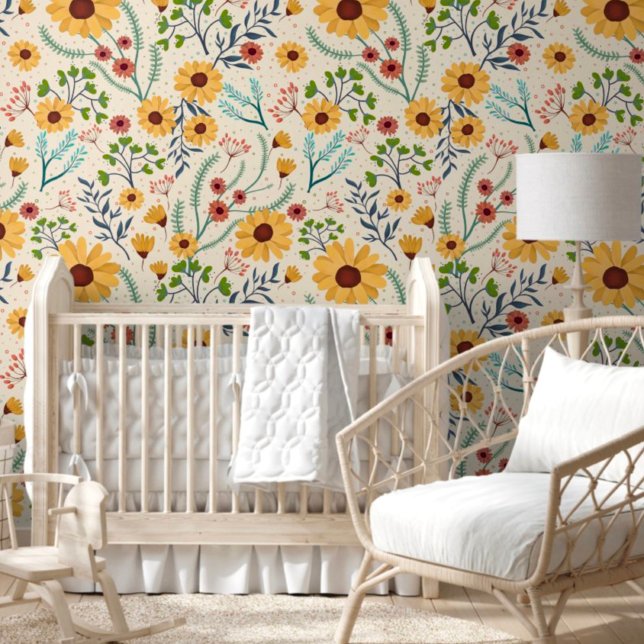 Papier Peint Motif Fleur sauvage floral mignon (Créateur téléchargé)
