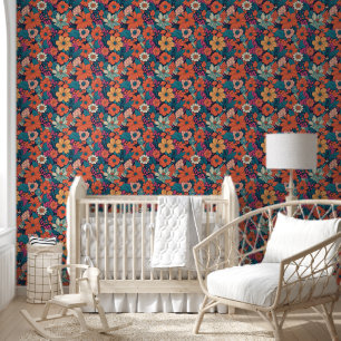 Papier Peint Motif floral audacieux Fleur moderne Peel and Stic