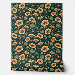 Papier Peint Motif floral de Nasturtium actif