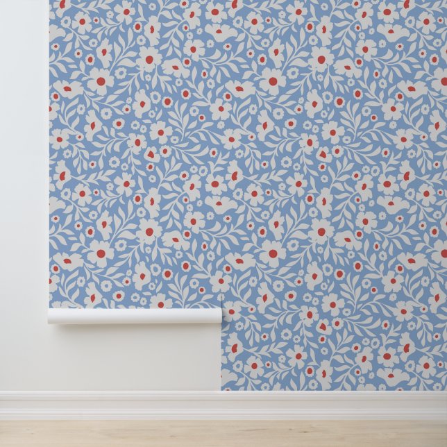 Papier Peint Motif floral du bois (Application)