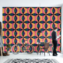 Papier peint motif géométrique cool avec fond noir