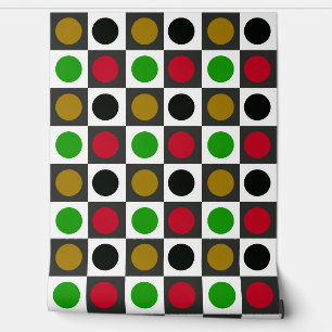 Papier Peint Motif géométrique des points circulaires rétro