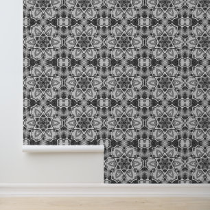 Papier Peint Motif géométrique noir blanc