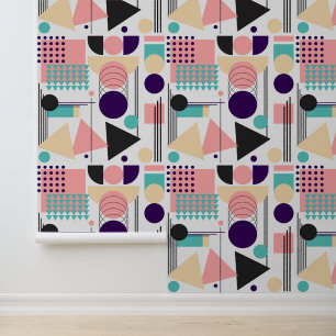 Papier Peint Motif géométrique Pop Art Retro